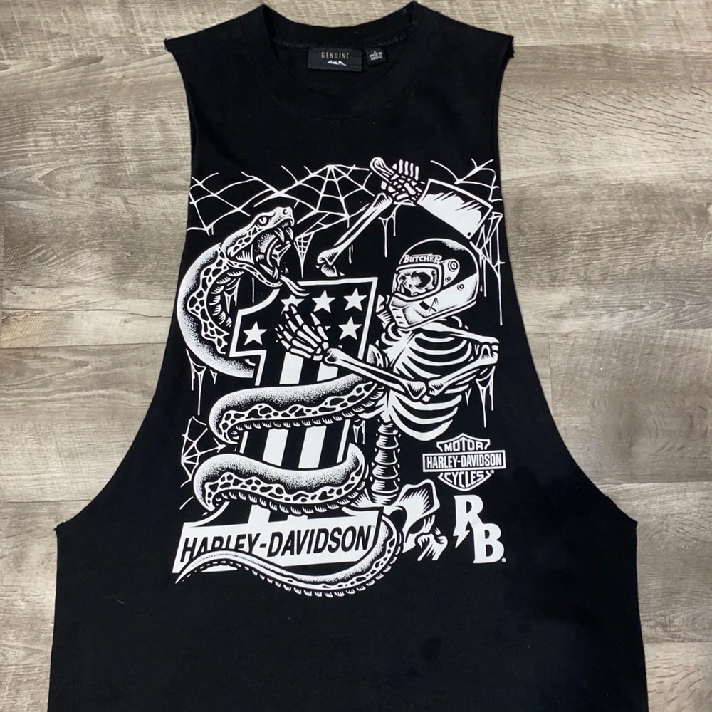 Harley Davidson self cut tee
